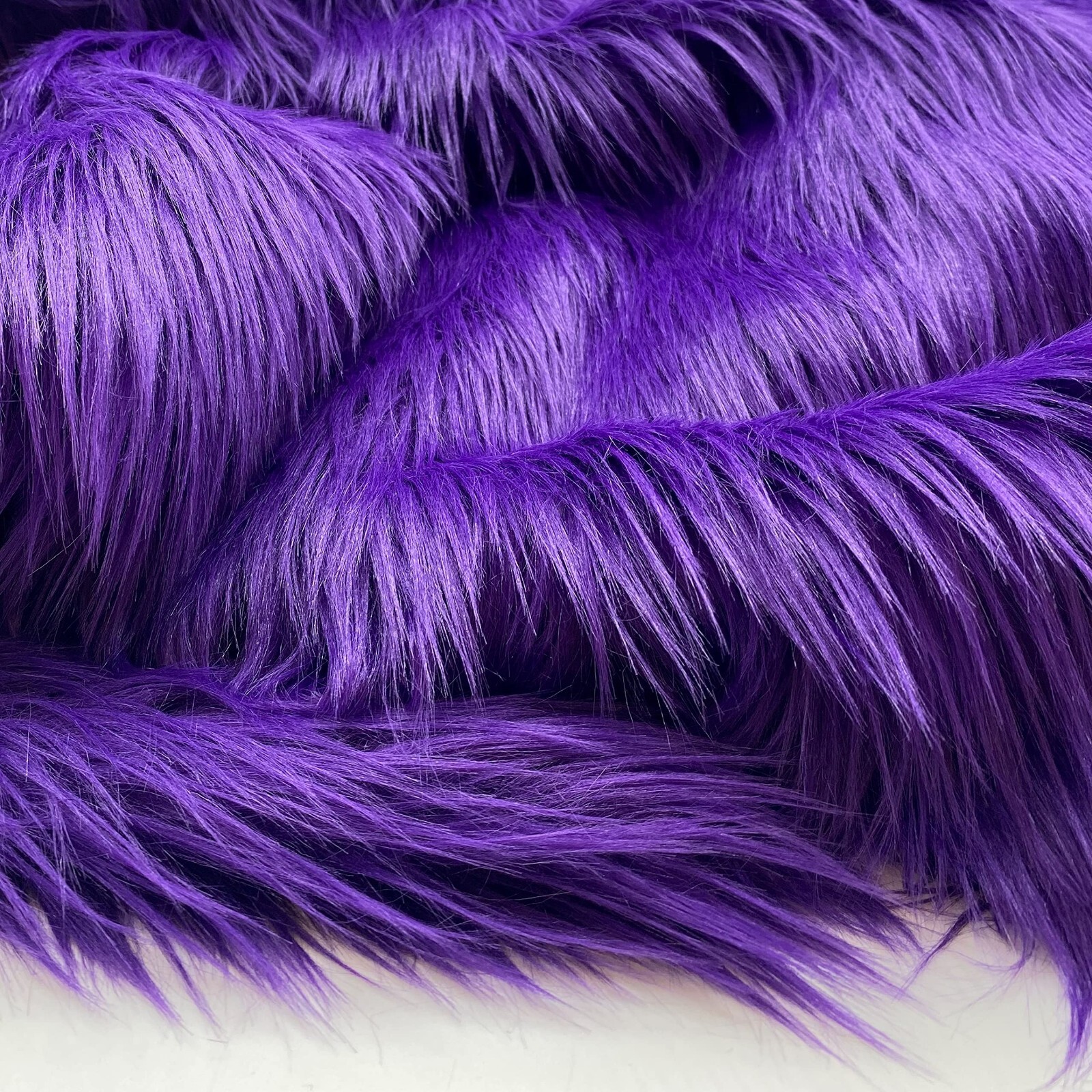 Purple Mohair Shaggy Faux Fur Fabric By The Yard ( Long Pile Purple Mohair Shaggy Faux Fur Fabric By The Yard ( Long Pile