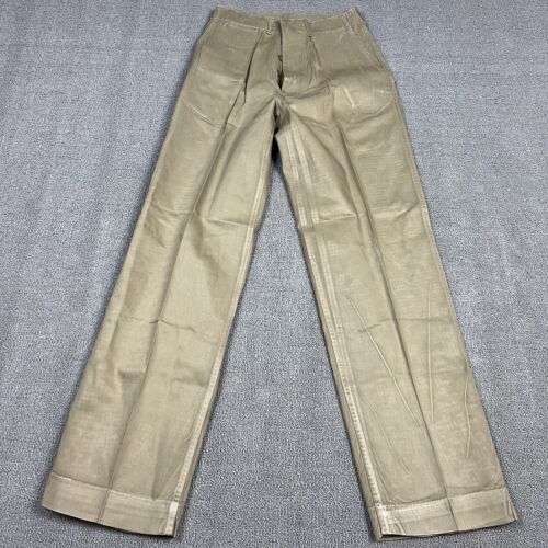 Vintage 40s WW2 Khaki Chino Pants Mens 29x33 Military US Vintage 40s WW2 Khaki Chino Pants Mens 29x33 Military US