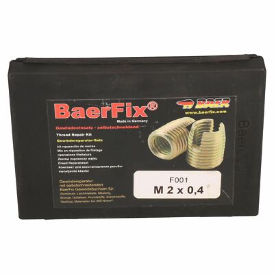 Baerfix M2 x 0.4mm Metric Self Tapping Damaged Thread Repair Cutter Kit Inserts