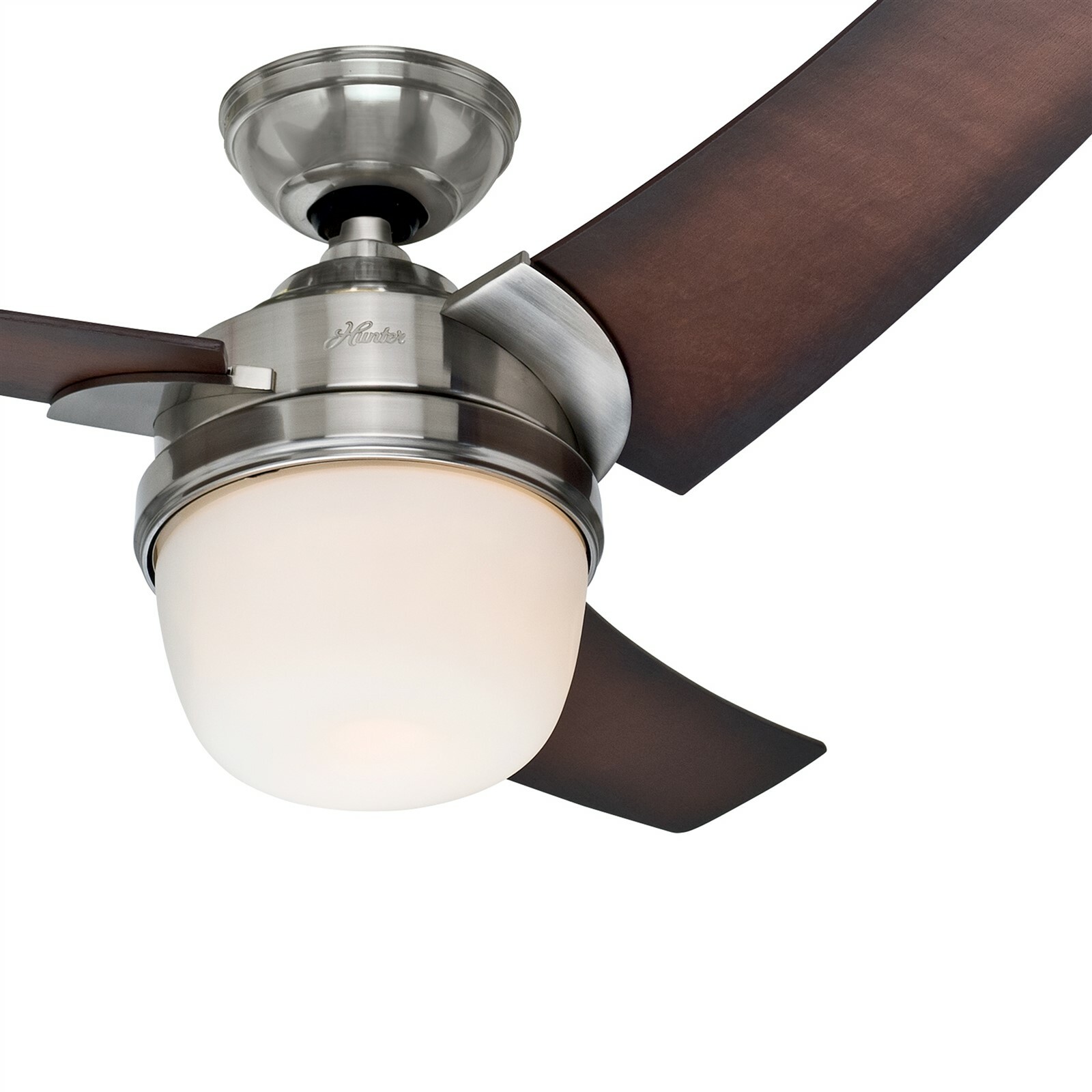 54 Hunter Prestige Contemporary Ceiling Fan Brushed Nickel