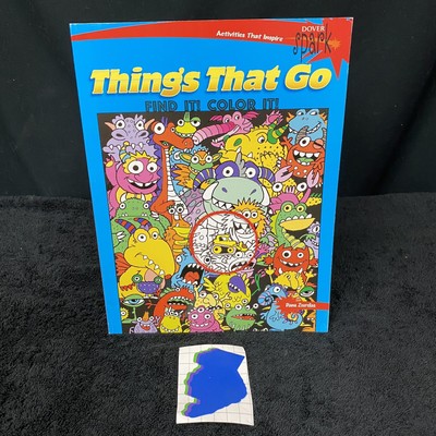 SPARK Things That Go Find It! Color It! by Diana Zourelias (2017, Trade...