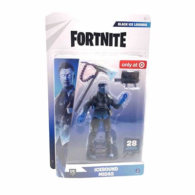 NEW 2023 Fortnite Black Ice Legends ICEBOUND MIDAS ACTION FIGURE  4''  Ships Fast