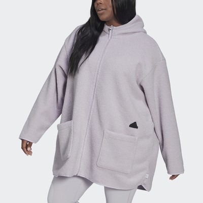 

Длинный спортивный топ с капюшоном adidas Originals Polar Fleece (большие размеры) для женщин