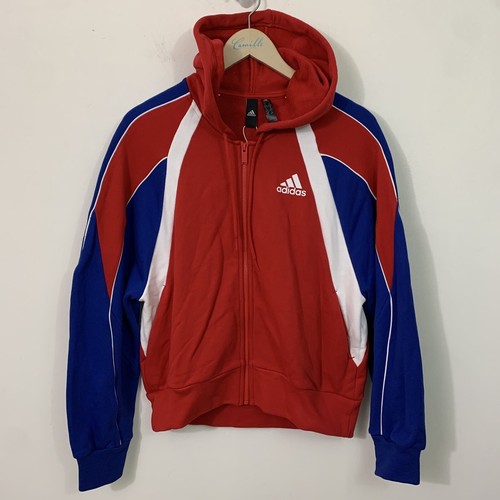 トップス 00s adidas track jacket hoodie Adidas Full Zip Hoodie Track Top Womens Size M Red White