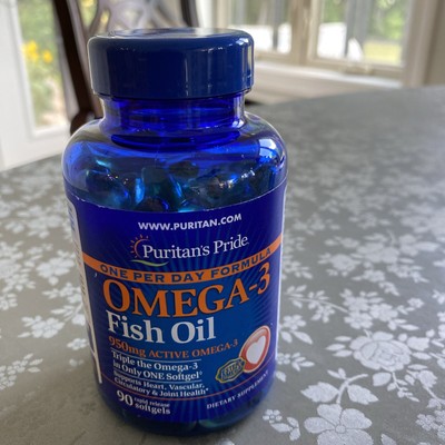 Omega-3 Fish Oil 950mg (90 Softgels Mercury Free ACTIVE Omega 3 FISH OIL