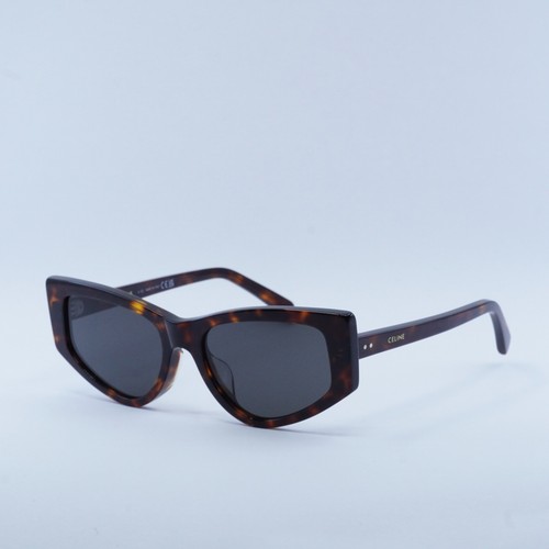 Pre-owned Celine Cl40223f 52a Dark Havana/smoke 56-18-145 Sunglasses In Gray
