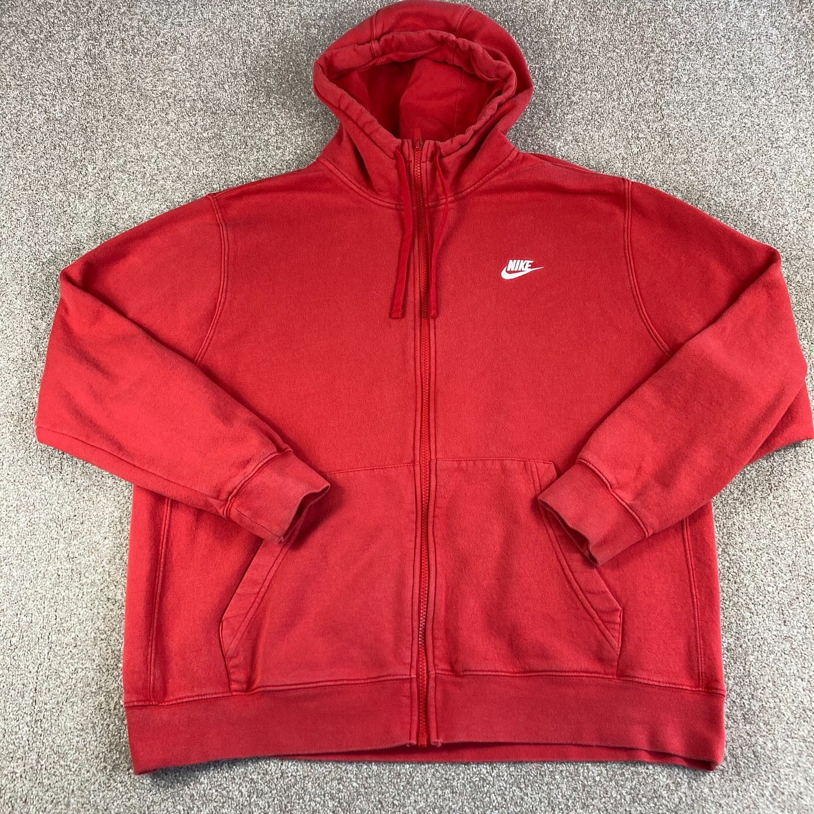 nike red zip up