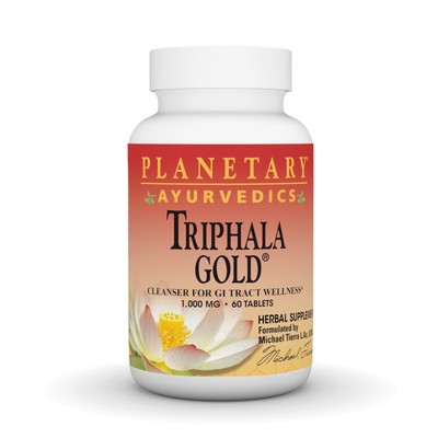 Planetary Herbals Ayurvedic-Triphala Gold, 1000 мг, 60 таблеток, 60 таблеток