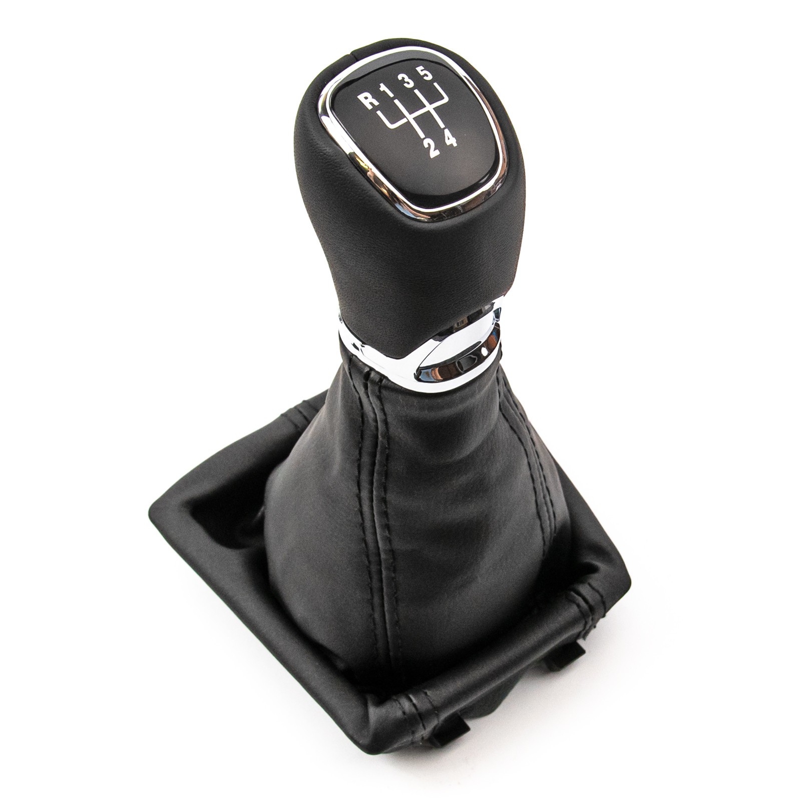Gear Shift Lever Knob Boot For Skoda Octavia III 3 5 Speed Manual Stick Leather