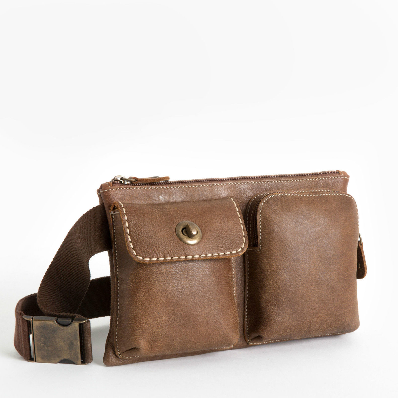 roots leather fanny pack