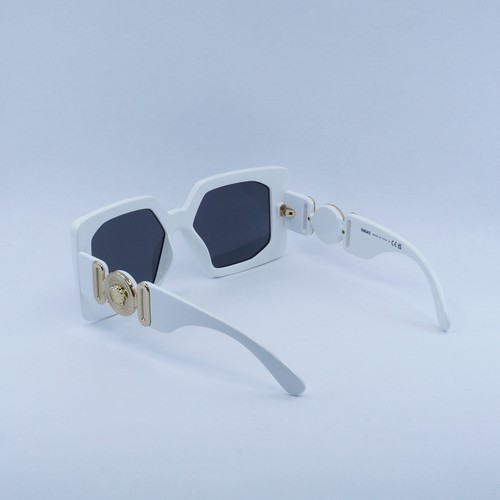 Pre-owned Versace Ve4478u 314/87 White/dark Grey 55-17-140 Sunglasses In Gray
