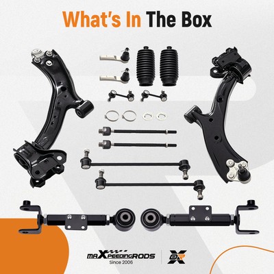 Front Lower & Rear Upper Control Arms Suspension Kit for Honda CR-V 2007-2011