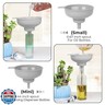 BALIWELL Wide Mouth Kitchen Funnel, Food Grade Plastic Cooking Canning Funnel with 4 Sizes Spouts for Filling Wide and Regular Mason Jars, Spray Dropper Oil Bottle Jug Spices Shampoo Sauce