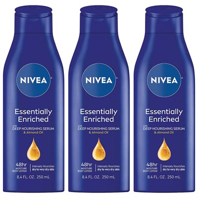 NIVEA Essentially Enriched Body Lotion Deep Nourishing Serum & Almond Oil 8.4 oz