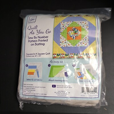 June Taylor Quilt as you Go Square In A Square Quilt Pre Printed Batting