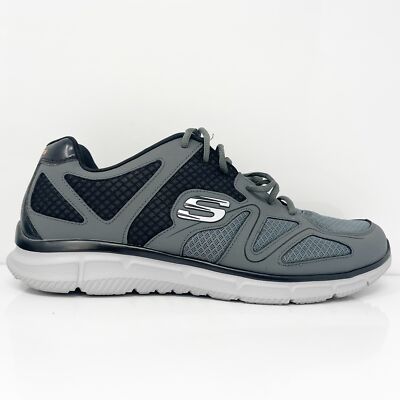 

Skechers Mens Satisfaction Flash Point 58350W Серые кроссовки Кроссовки Sz 13, Серый, Satisfaction Flash Point