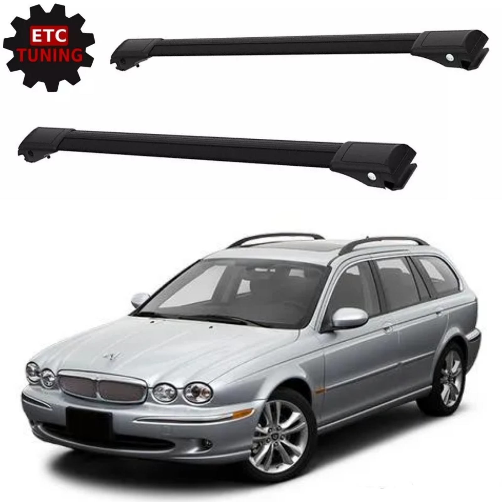 Fits For Jaguar X Type Estate Wagon 2003 2009Cross Bars Roof Rack Carrier Black eBay