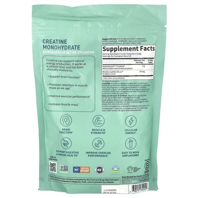 Sport, Creatine Monohydrate + Probiotics, Unflavored, 12.27 oz (348 g)