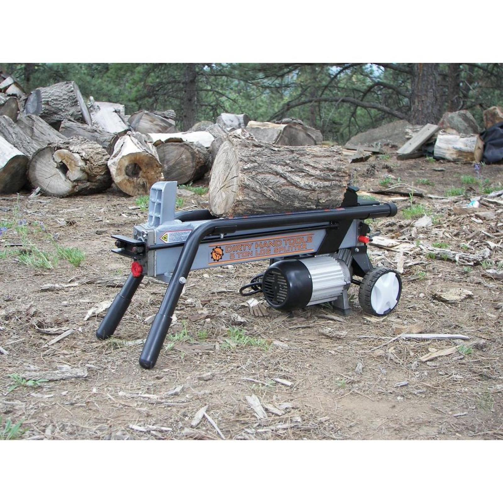 Electric Log Splitter 5-Ton 120-Volt 60Hz Auto Return Hydraulic Wood Chopper