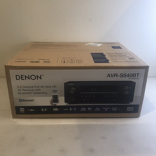 Denon AVR-S540BT 5.2 Channel 4K Ultra HD AV Receiver with Bluetooth