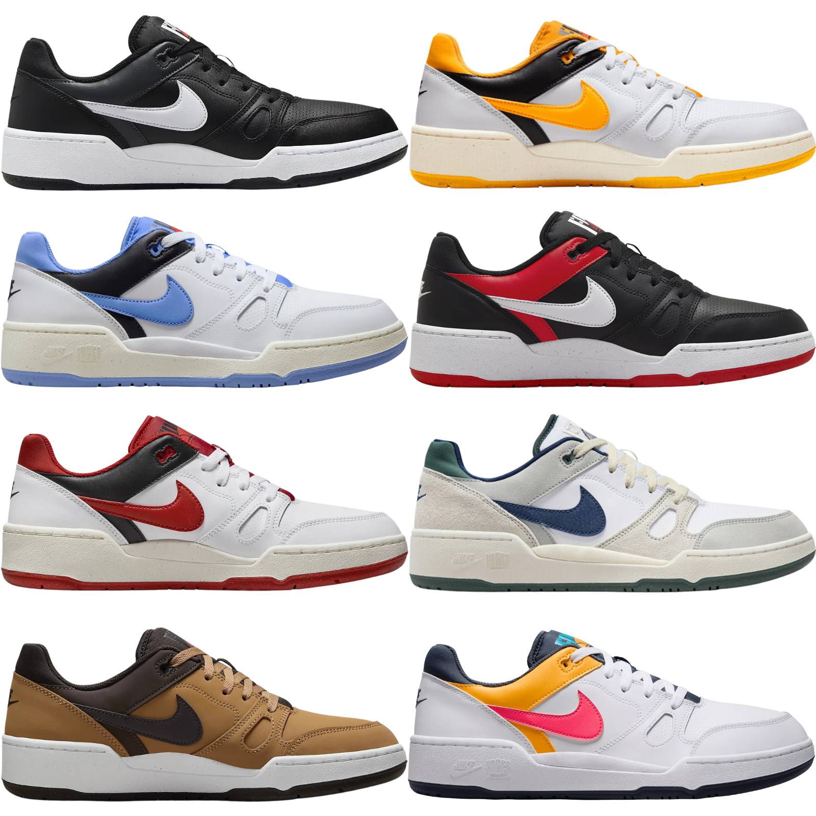 НОВАЯ мужская повседневная обувь Nike FULL FORCE LOW ВСЕХ ЦВЕТОВ, американские размеры 7-14, НОВАЯ В КОРОБКЕ