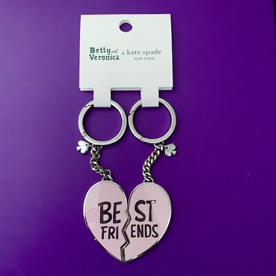 KATE SPADE BETTY & VERONICA BEST FRIENDS KEY CHAIN PAIR BFF Bag Charm NWT $79