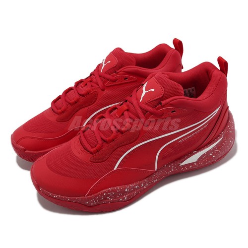 

Мужские баскетбольные кроссовки Puma Playmaker Pro Splatter High Risk Red White 377576-01, Красный, Playmaker Pro Splatter