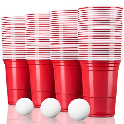 Rote Partybecher Trinkbecher Einwegbecher Plastikbecher Party Beer Pong Red Cups