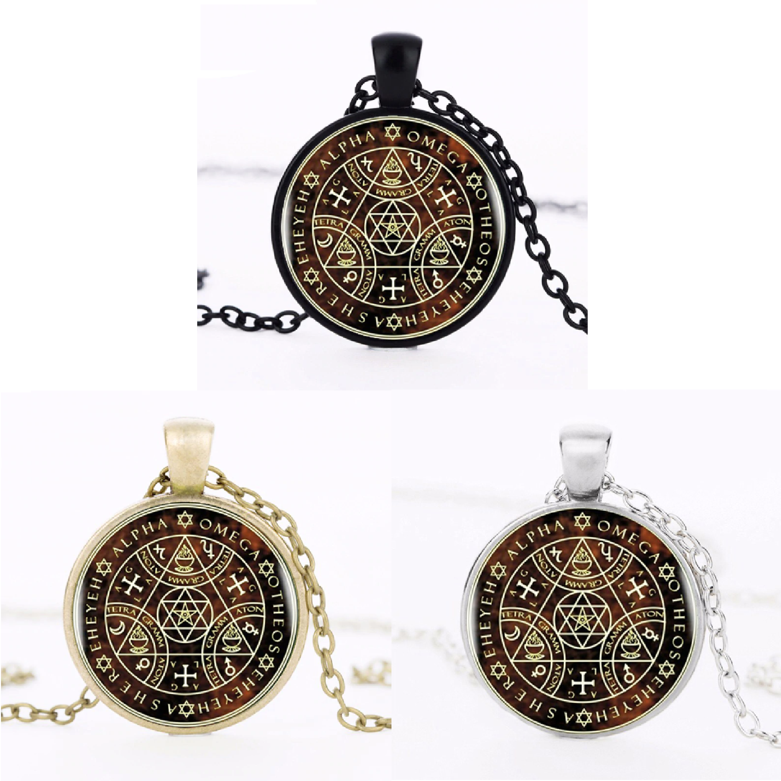 Wicca Hexen Magie Anhänger Amulett Talisman mit Halskette