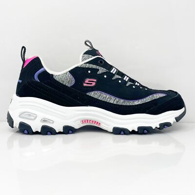 

Skechers Womens D Lites Sparkling Rain 149060 Черная повседневная обувь Кроссовки Размер 6.5, Черный, D Lites Sparkling Rain