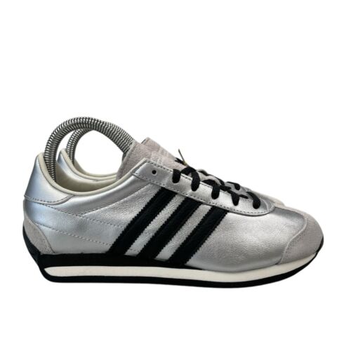 Adidas Originals Country OG Silver Off White Black Shoe Adidas Originals Country OG Silver Off White Black Shoe