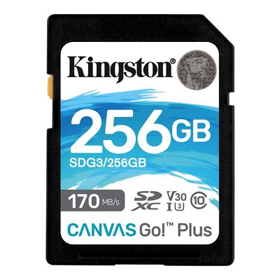 Kingston SDXC Canvas Go Plus Flash Memory Card 64GB 128GB 256GB