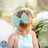 Lanmerry Baby Girls Stretchy Soft Knot Headbands with Hair Bows Newborn Toddler Hairbands Infant Toddlers Kids Hair Accessories Colorful 6 PCS
