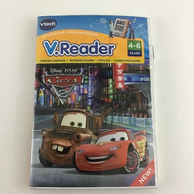 VTech V.Reader Interactive E-Reading System Cartridge Disney Pixar Cars SEALED