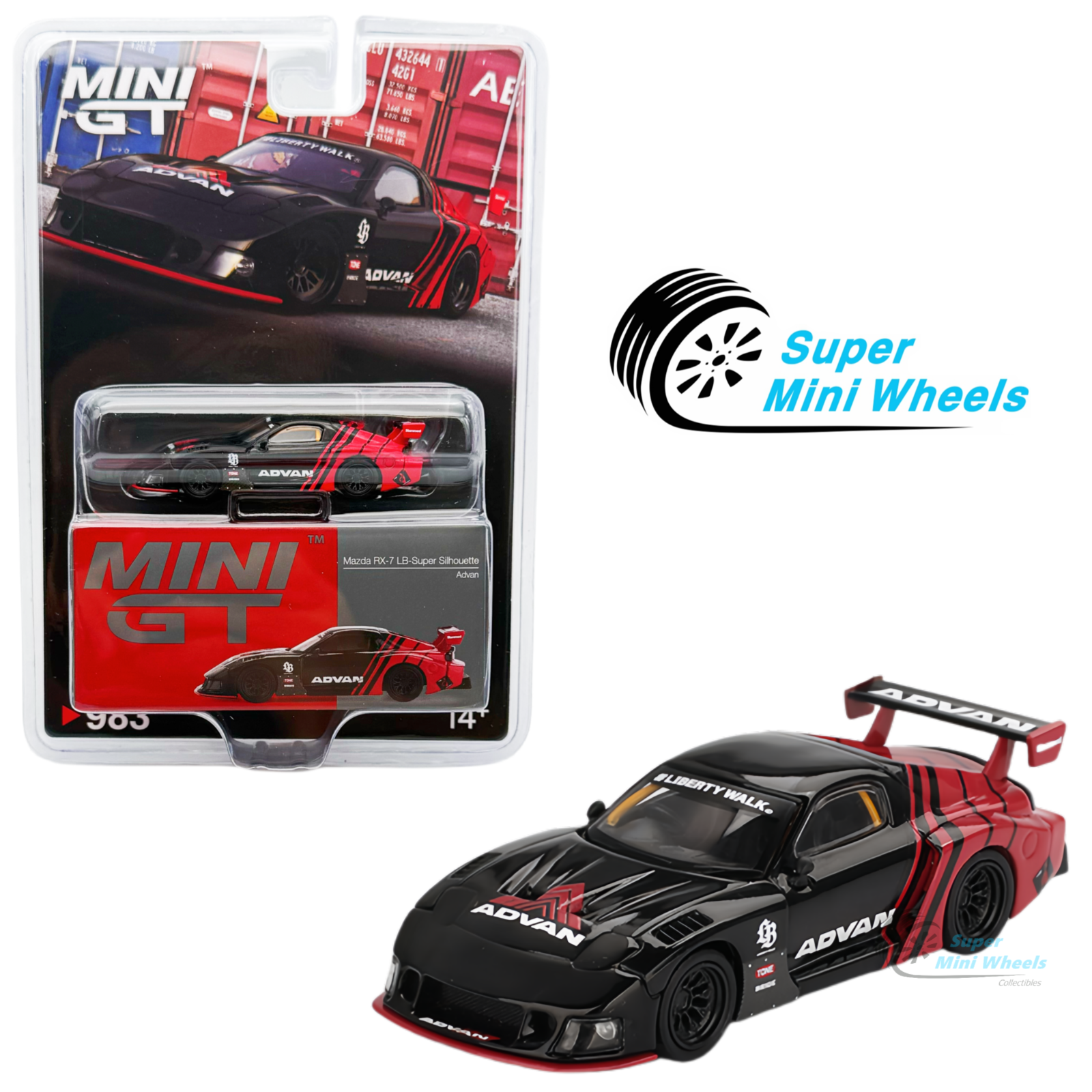 ミニカー MINI GT MAZDA RX-7 LB Super Silhouette In Stock) Mini GT #773 #41 1/64 Mazda RX-7 LB-Super