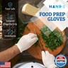 Hand-E Touch White Nitrile Disposable Gloves Medium, 100 Count - Food Prep, Salon, Hair Dye, Esthetician, Kitchen - Powder and Latex Free Rubber Gloves