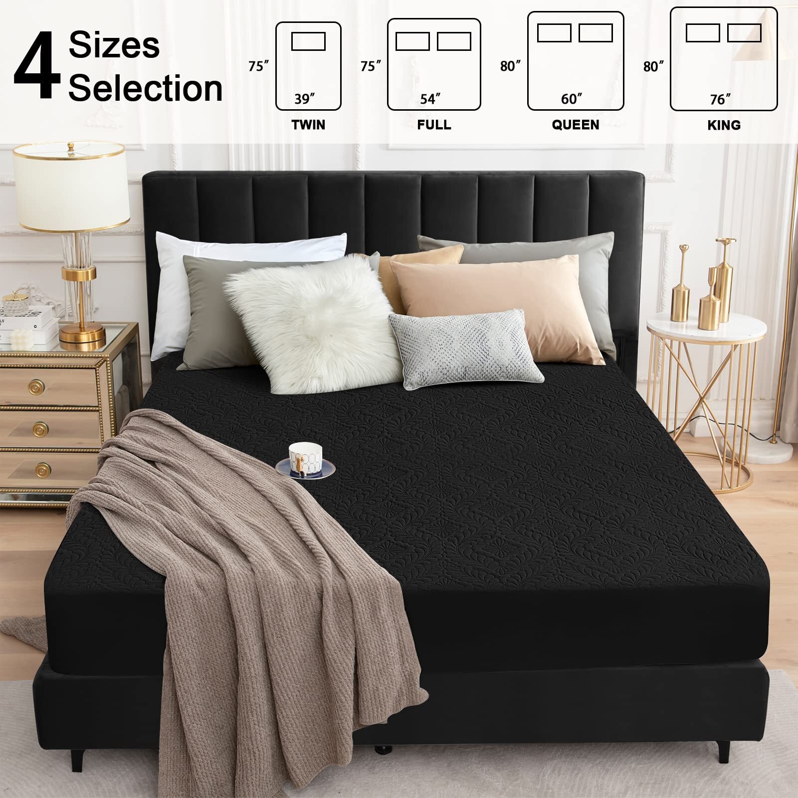 Waterproof Mattress Protector Quilted Fitted Waterproof Mattress Cover