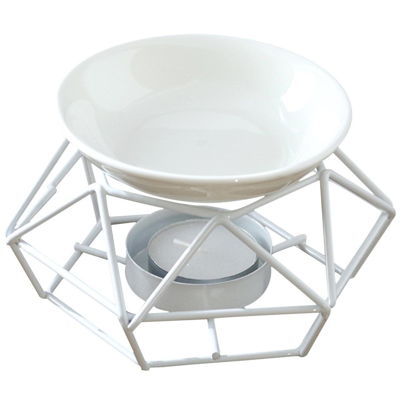 Delicate Romantic Ceramic Tealight Candle Holder Oil Burner, Essential Oil