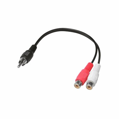 6 inch RCA Male to 2 RCA Female Audio Adapter Y Splitter Cable 6''