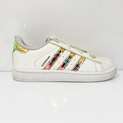 

Adidas Boys Superstar EH1084 Белая повседневная обувь Кроссовки Размер 10K, Белый, Superstar