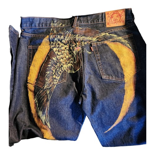 EVISU　デニムロングピーコート　サイズ40　送料込み デニムコート ロングコート[品番：BCYW0032069]｜BACKYARD
