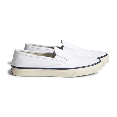 

Sperry Top-Sider Unisex Unisex Cloud Slip On Deck Sneaker White 4 M Shoes, Белый
