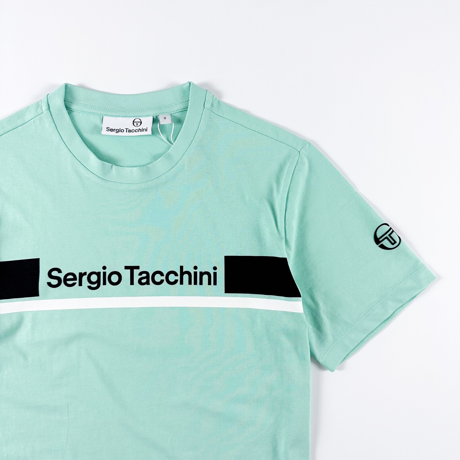Sergio Tacchini Men's JARED T-SHIRT Ocean Wave Green Regular Fit 39915 RRP £38