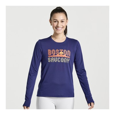 

Женская одежда Saucony с секундомером с длинным рукавом Sodalite Graphic