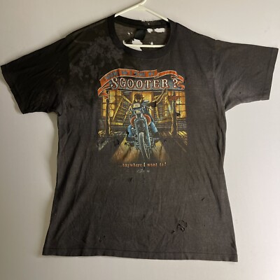 Vintage 1986 3D Emblem Shirt,  Where Do I Ride My Scooter? Anywhere I Want To! 