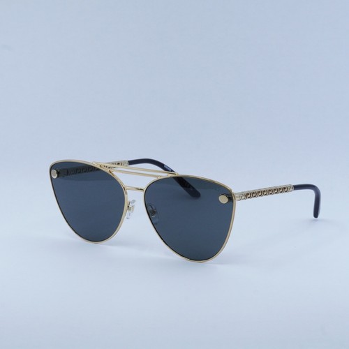 Pre-owned Versace Ve2267 100287 Gold/dark Grey 64-14-140 Sunglasses Authentic In Gray