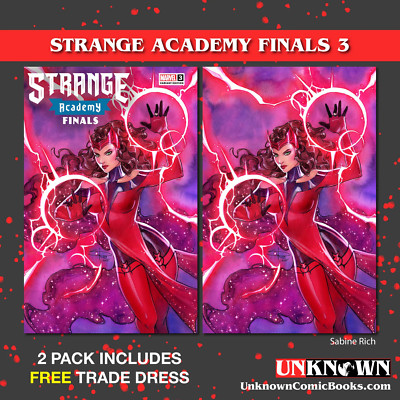 2 Pack **Free Trade Dress** Strange Academy: Finals #3 Unknown Comics Sabine Ric