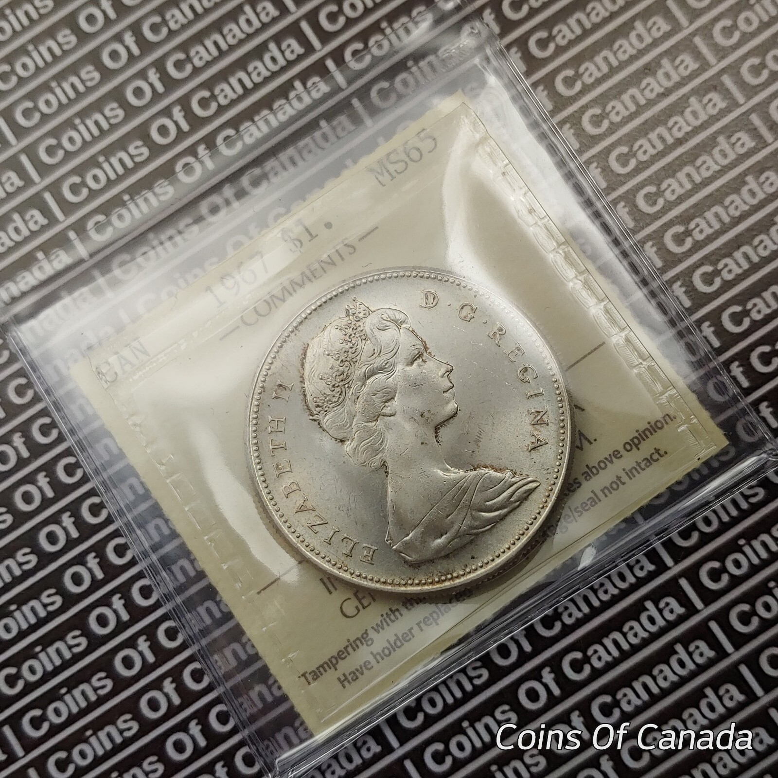 90s made in Canada カナダ製　SUGOI Joe Numero 1967 Canada $1 Silver Dollar Coin - ICCS MS 65 - 1867-1967