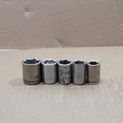Unbranded 3/8''drive 6pt Socket 5Pc 17 14 13 12 11mm