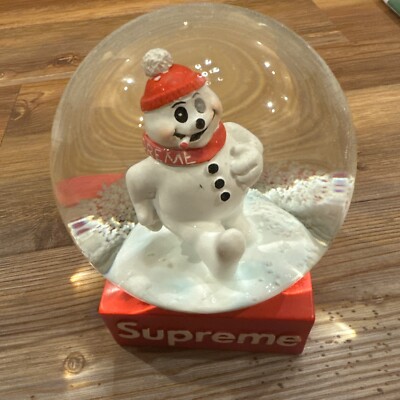 Supreme Snowman Snowglobe Red Mint Condition